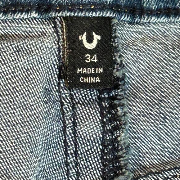 True Religion Jeans Womens Blue Carrie Low Rise Flare Stretch Made in USA 34x32 - Picture 4 of 13